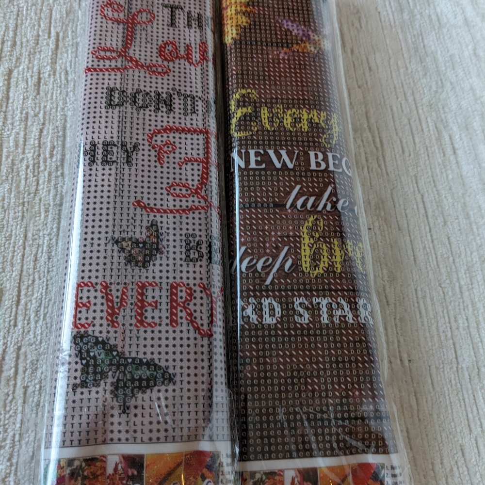 Diamond Dot Painting Art Kits Qty 2, Inspirational Texts And Floral Images New - Picture 3 of 7